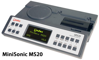 Front view of Lindos Minisonic MS20 at Totally Technical